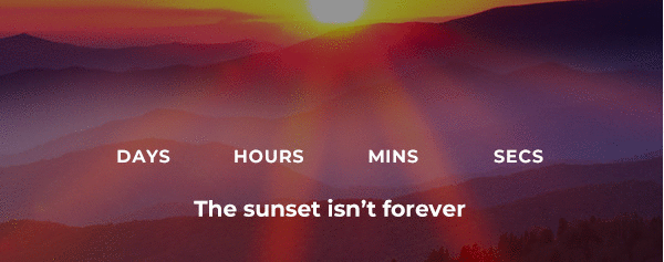 The sunset isn't forever