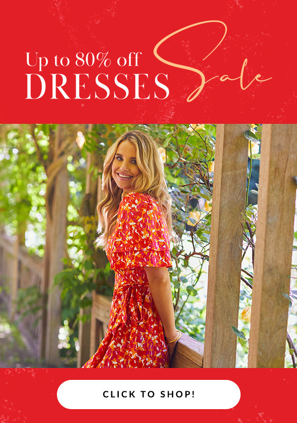 Up to 80% off dresses. Shop now