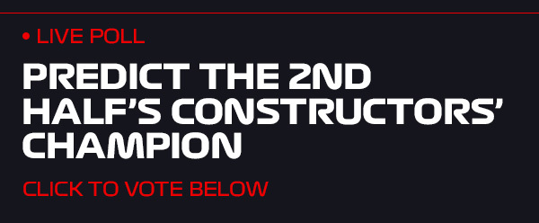 Predict the 2nd half’s Constructors’ champion