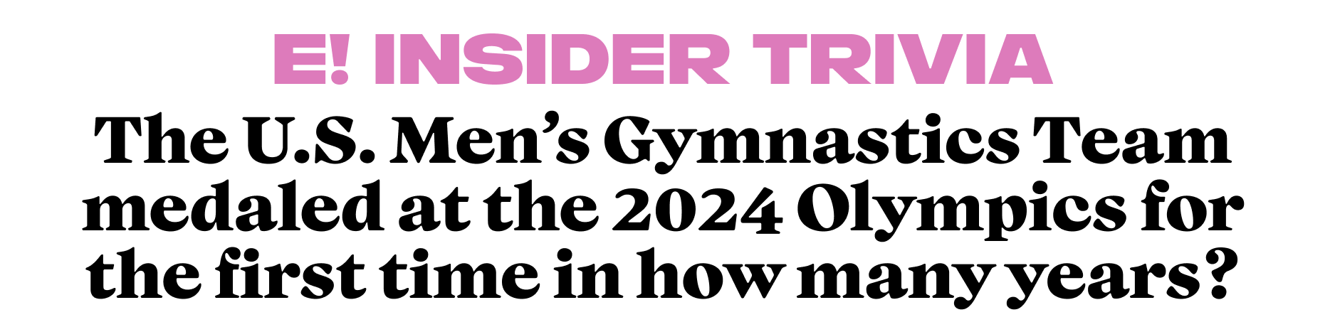 The U.S. Men's Gymnastics Team medaled at the 2024 Olympics for the first time in how many years?