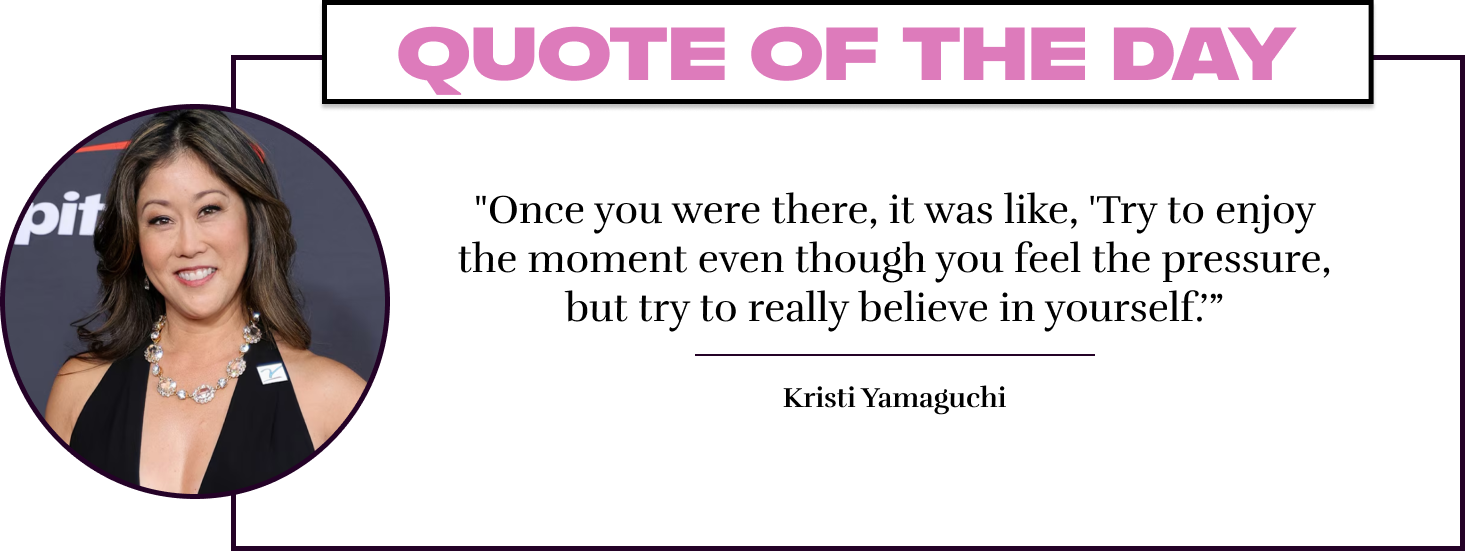 "Once you were there, it was like, 'Try to enjoy the moment even though you feel the pressure, but try to really believe in yourself.'