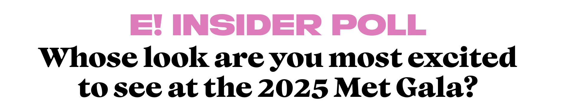 Whose look are you most excited to see at the 2025 Met Gala?