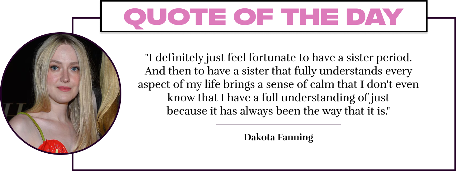 "I definitely just feel fortunate to have a sister period. And then to have a sister that fully understands every aspect of my life brings a sense of calm that I don't even know that I have a full understanding of just because it has always been the way t