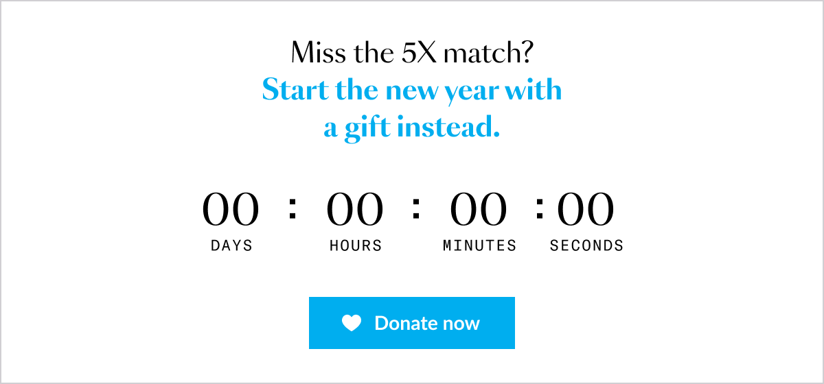 UNICEF USA will 5x match your gift through December 31st.