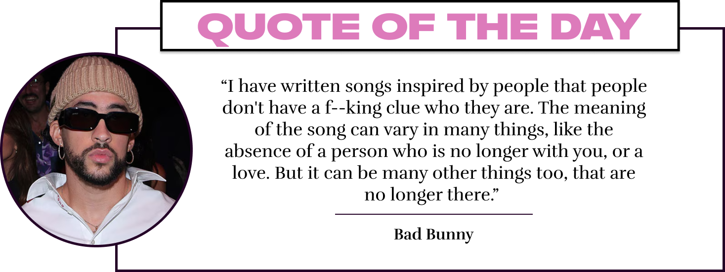 “I have written songs inspired by people that people don't have a f--king clue who they are. The meaning of the song can vary in many things, like the absence of a person who is no longer with you, or a love. But it can be many other things too, that are 