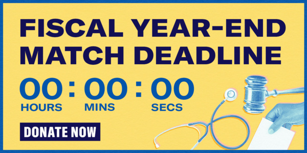 ACLU email banner with countdown clock