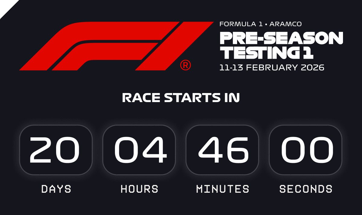 First test in Bahrain at 15:00hrs GMT on the 11th February