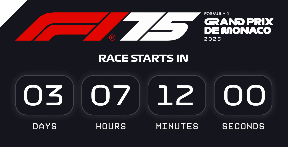 Lights out in Monaco at 14:00hrs GMT on Sunday 25th May