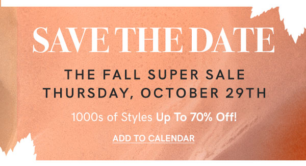The VENUS Fall Super Sale - 1000's of styles up to 70% off!