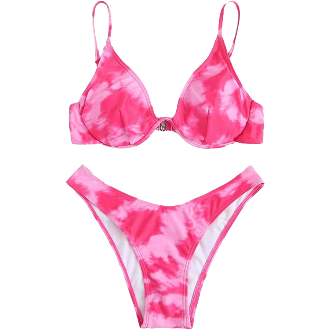 SweatyRocks Women's Sexy Bathing Suits Spaghetti Strap Floral Bikini Set