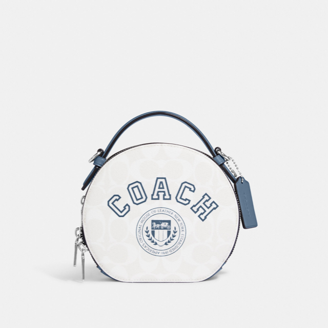 Canteen Crossbody In Signature Canvas With Varsity Motif